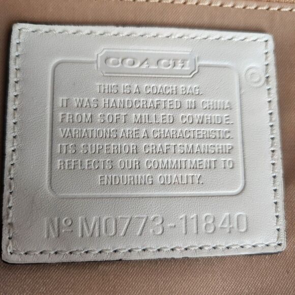 NEW Vintage Coach Hampton Soho White Cream Ivory Pebbled Leather Gold Y2K *READ* - Picture 8 of 16